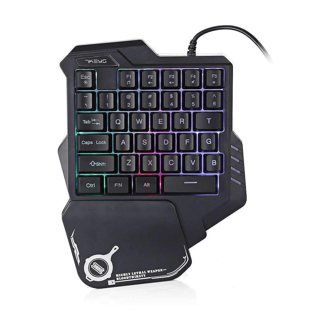 Einhand-Mechanische Gaming-Tastatur RGB-Beleuchtung Tragbares Mini-Gaming-Keypad Game-Controller