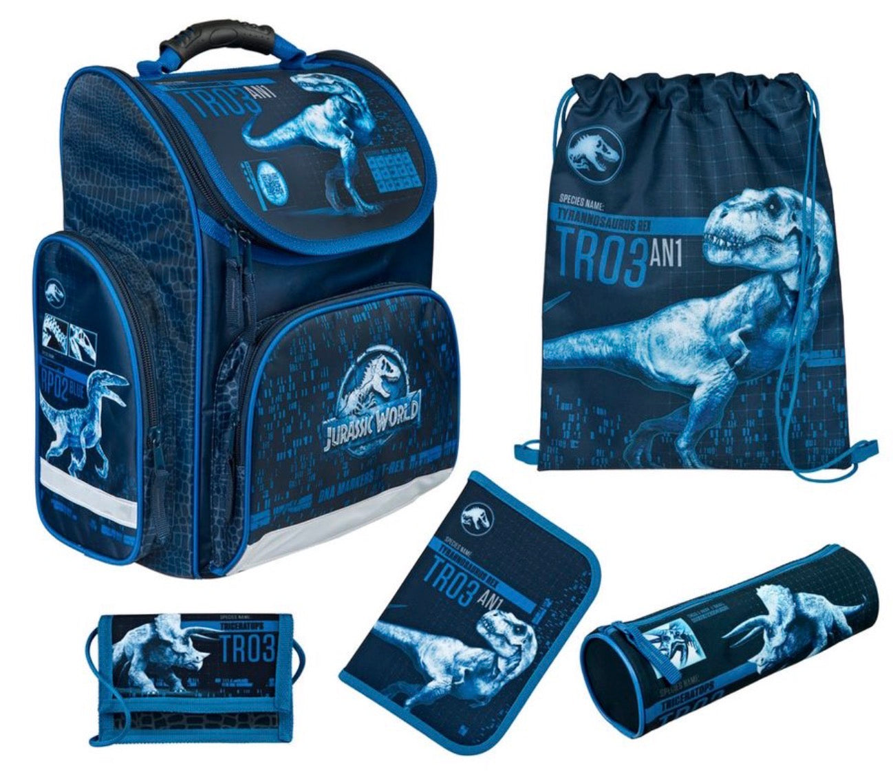 Jurassic World - CLOU Schulranzen Set, 5-teilig