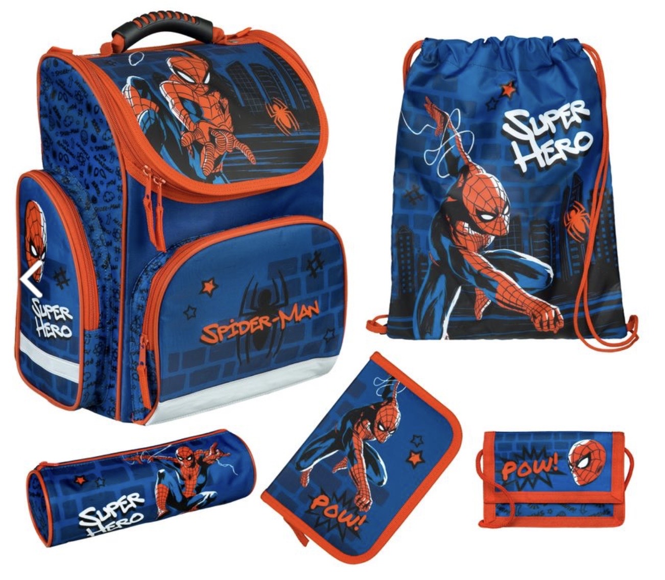 Spider-Man - CLOU Schulranzen Set, 5-teilig